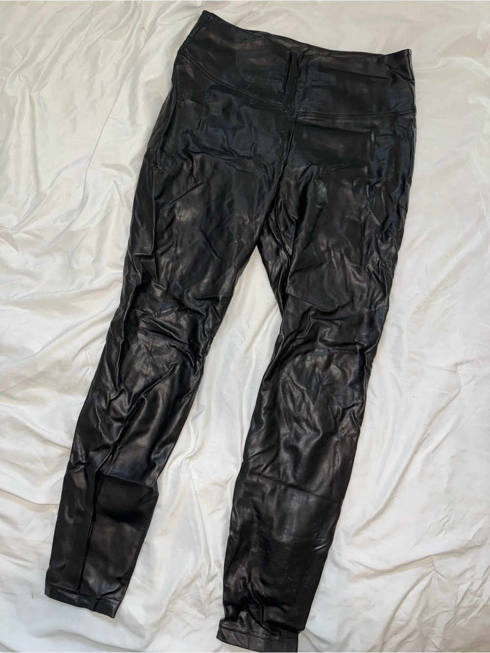 WHBM Black Faux Leather Leggings